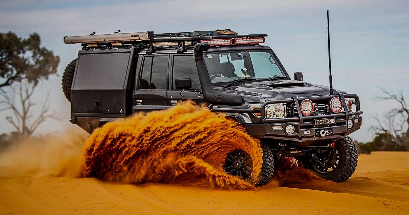 Landcruiser in desert